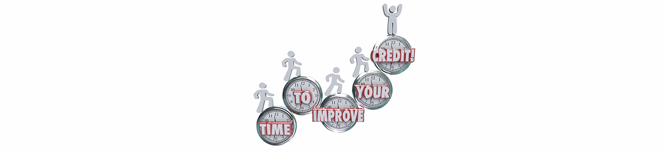 Clocks representing better credit scores