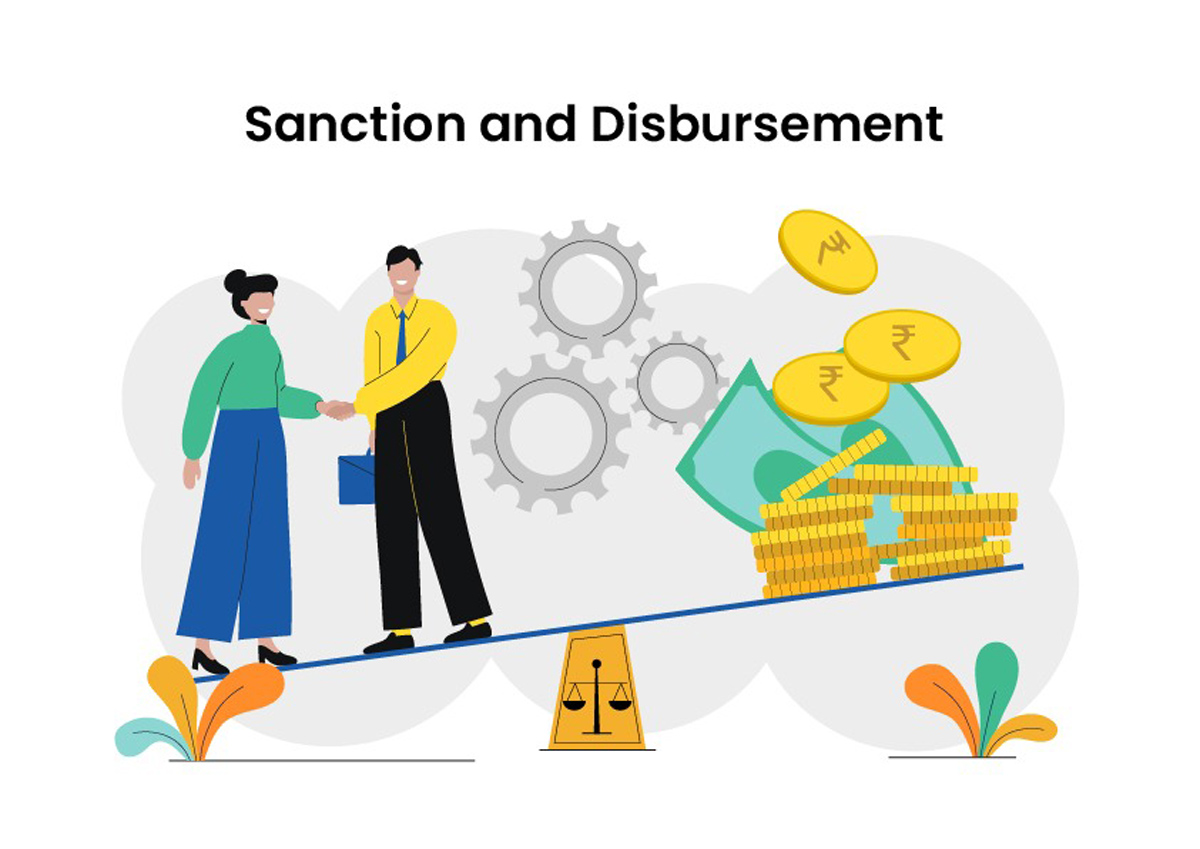 Diifference between sanction and disbursement