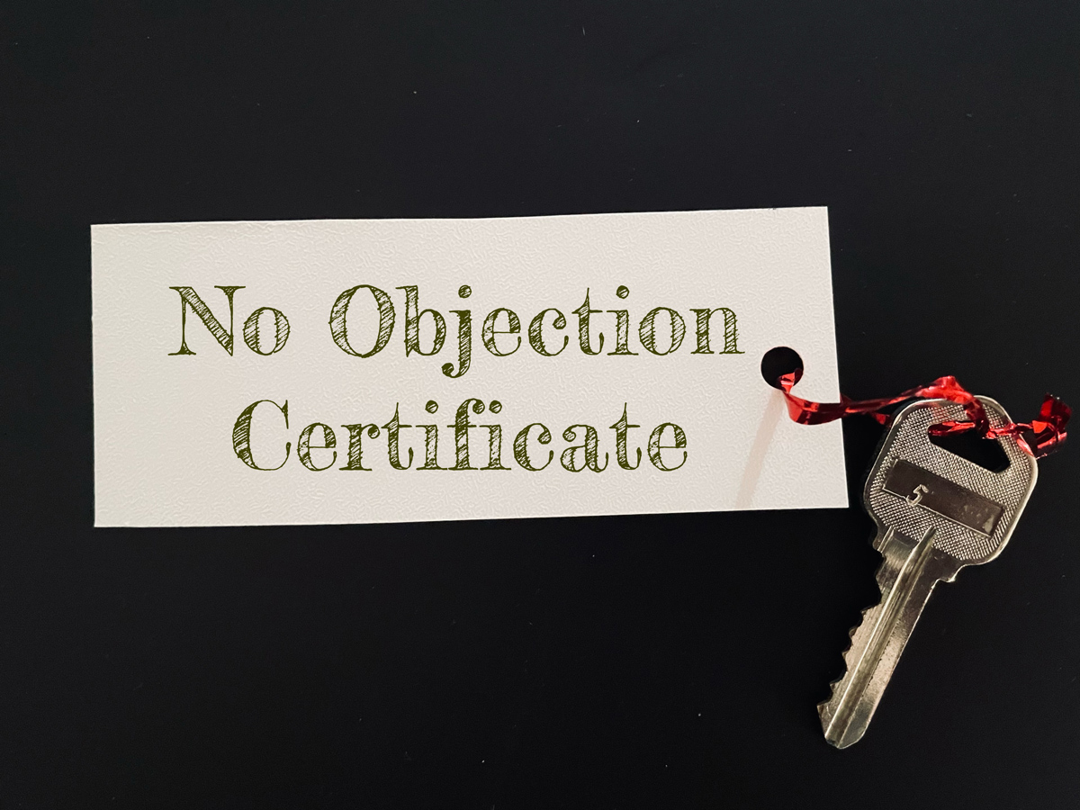 Illustration of a No Objection Certificate document