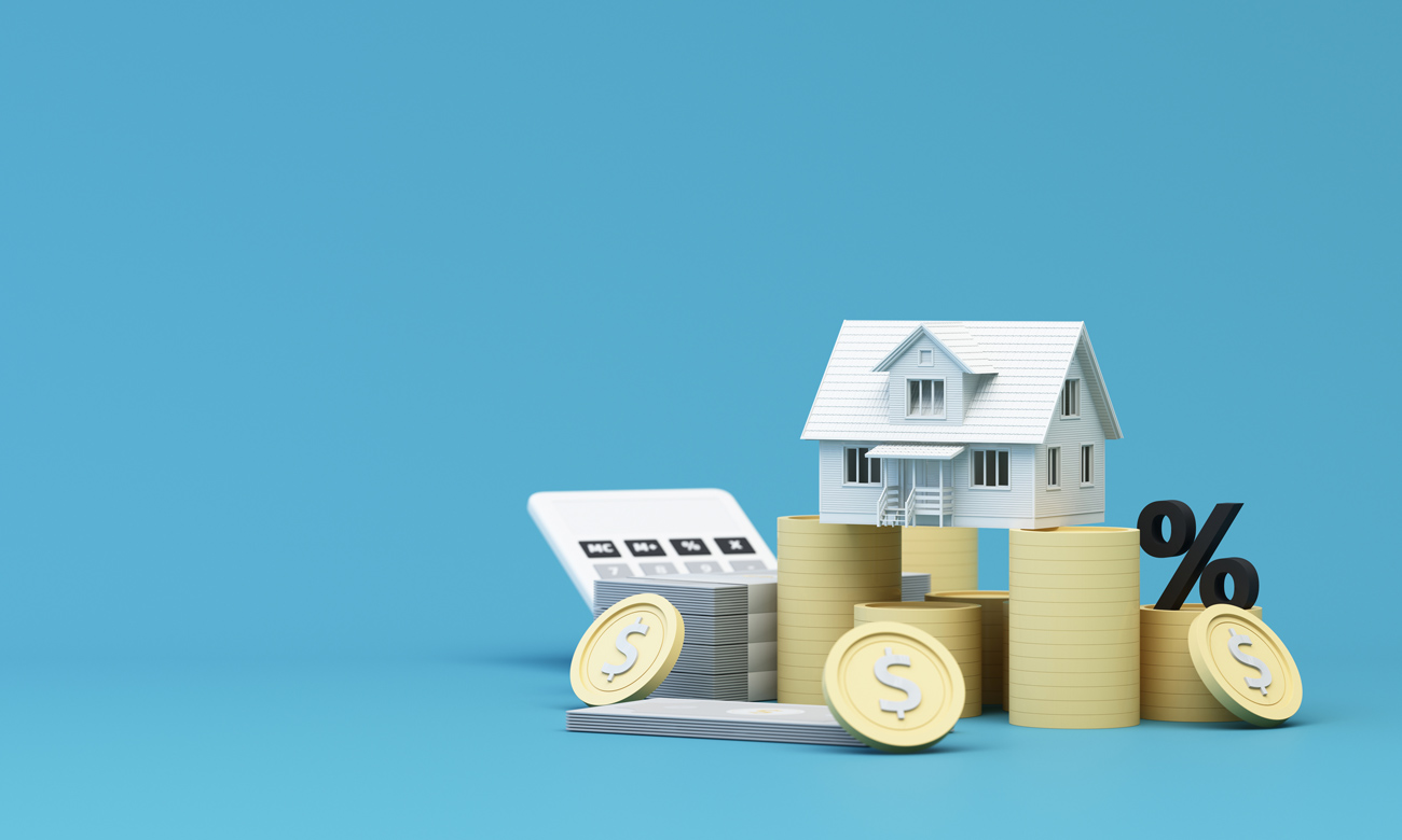 Symbolizing real estate investment and home loans